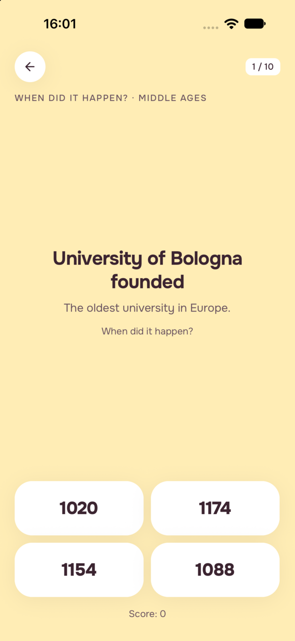 متى تأسست جامعة بولونيا؟ أربع سنوات للاختيار